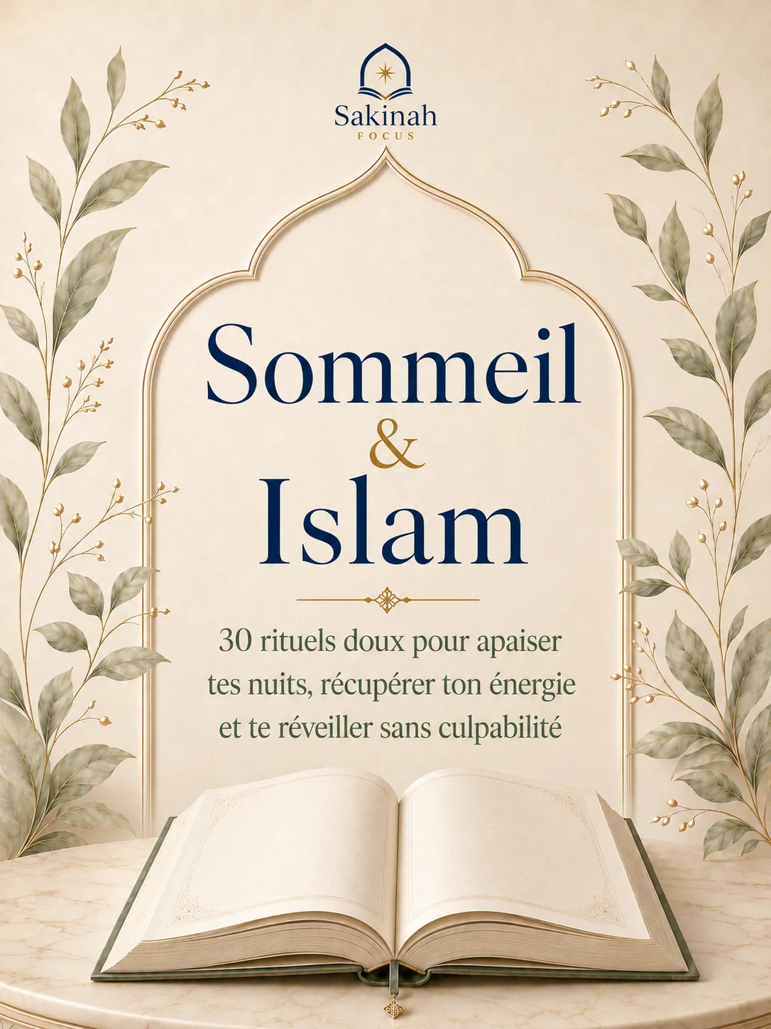 Couverture du guide PDF Sommeil & Islam, Sakinah Focus.